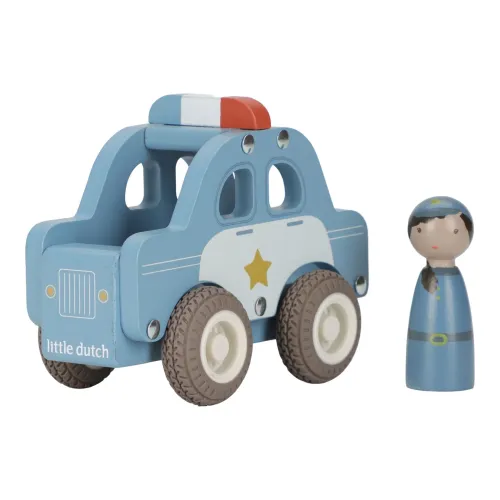 Little Dutch Houten Politiewagen blauw essentials     